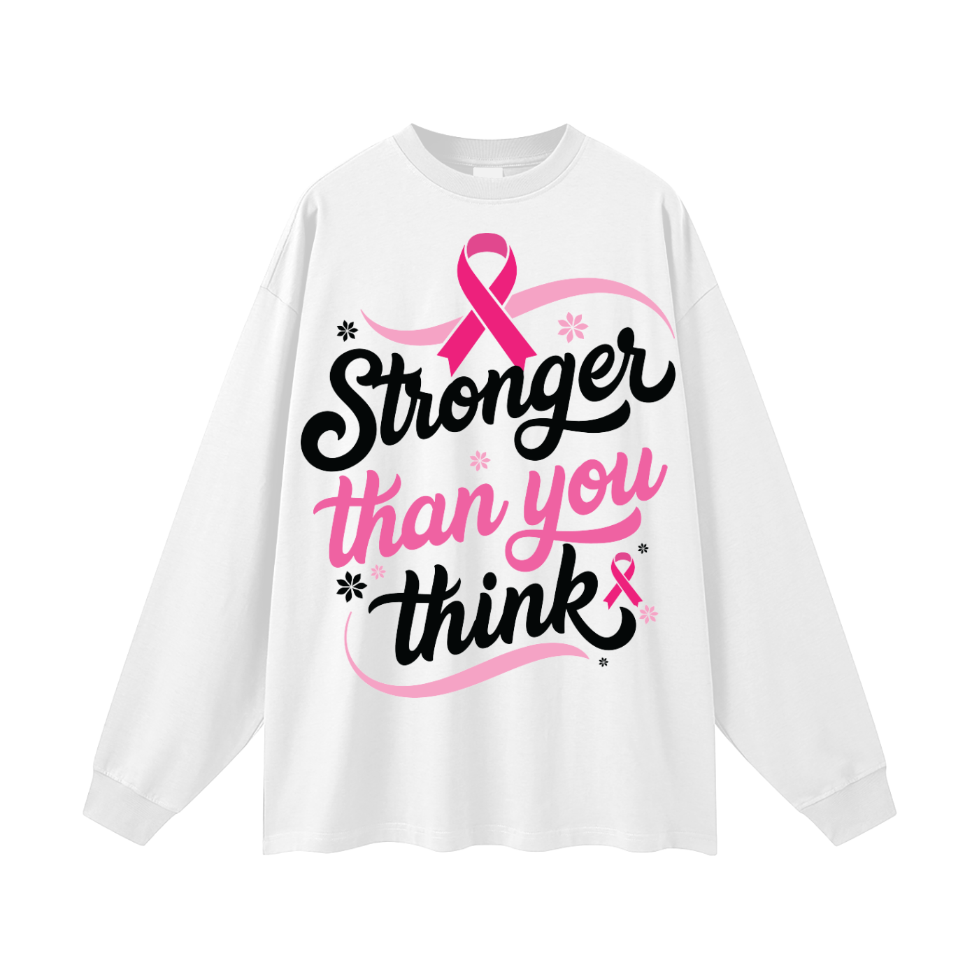 White - Stronger Than You Think Long Sleeve Shirt