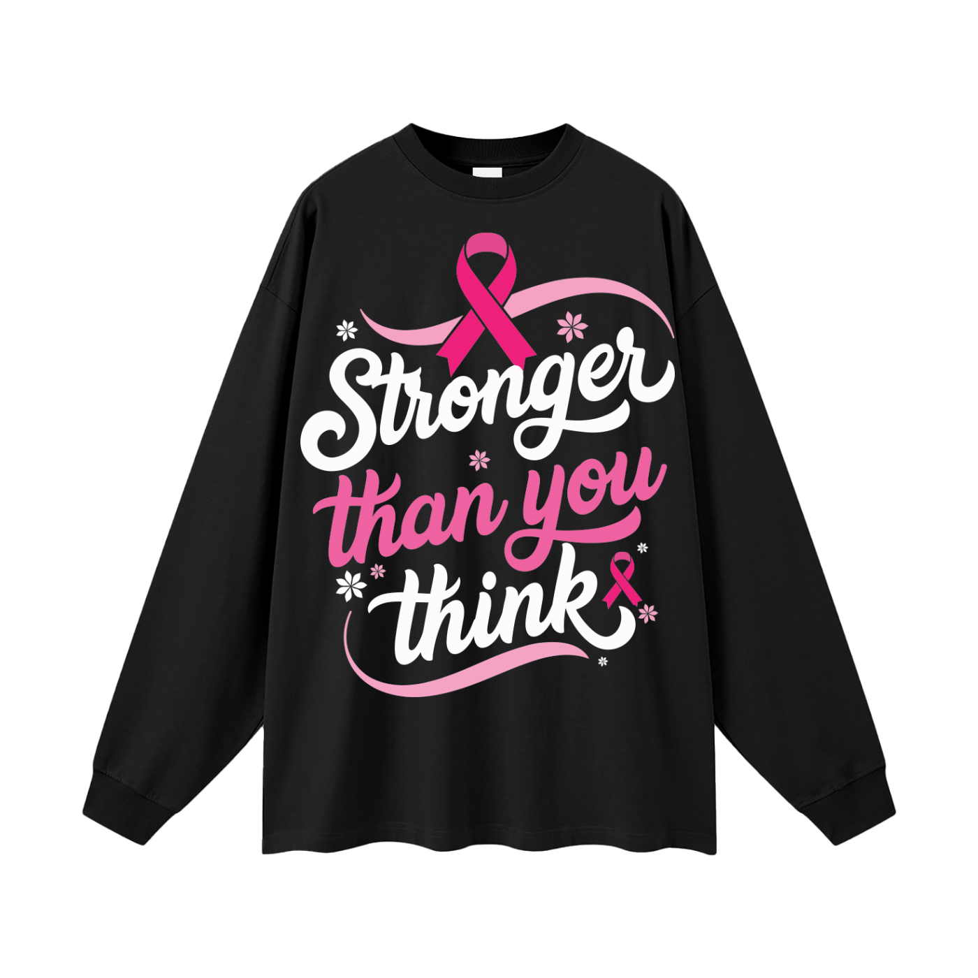 Black - Stronger Than You Think Long Sleeve Shirt