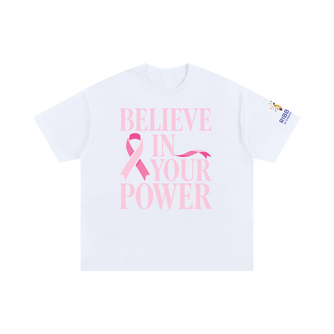 White - (All Pink) Believe in Your Power T-Shirt