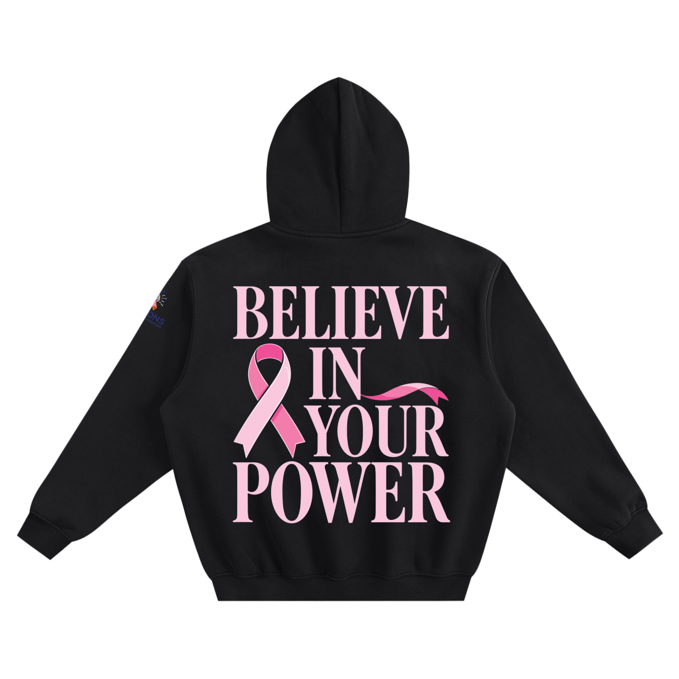 Black - (All Pink) Believe in Your Power Hoodie